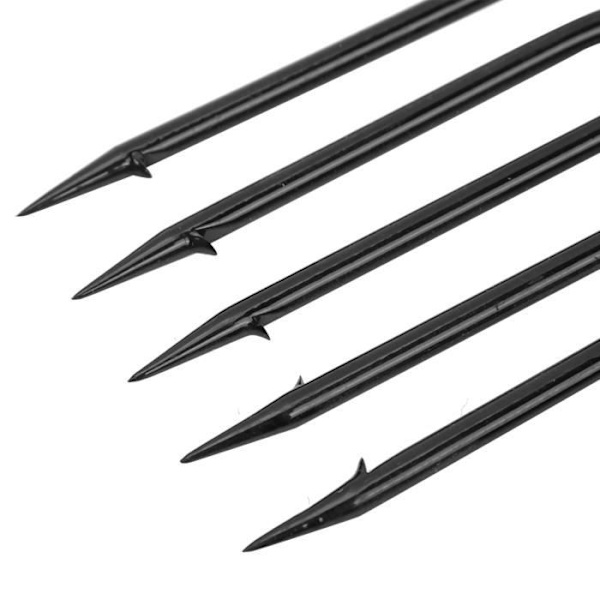 Multifunktionell fiskeprok i metall fiskespö supermjuk stark mini harpun designad 5-uddig-treudd-fyrudd-fem black