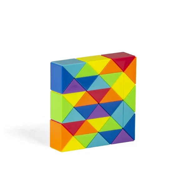 Regnbågsfärgad Vridande Magisk Orm Linjal Pussel Böjande Montessori Leksak Anti-Stress Magisk Orm Form Släpp Stress Zl 36PCS