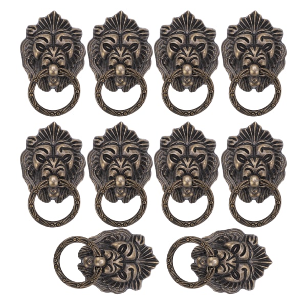 10 st möbelhandtag Vintage unika djurhuvudformade knoppar för lådor Smyckeskrin