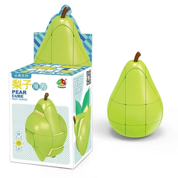 Fanxin Fruktkub Banan Äpple Päron Apelsin Citron Persika Stickerless Cubo Magico Pedagogiskt Pussel Julklappsidé Pear