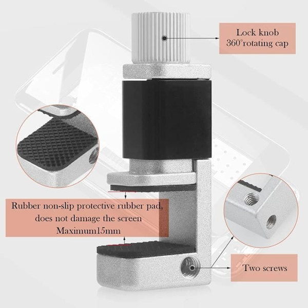 Justerbar Metallklämma Justerbar Skärmfixeringsklämma 4-pack Smartphone Skärmklämma, Telefonreparationskit 89
