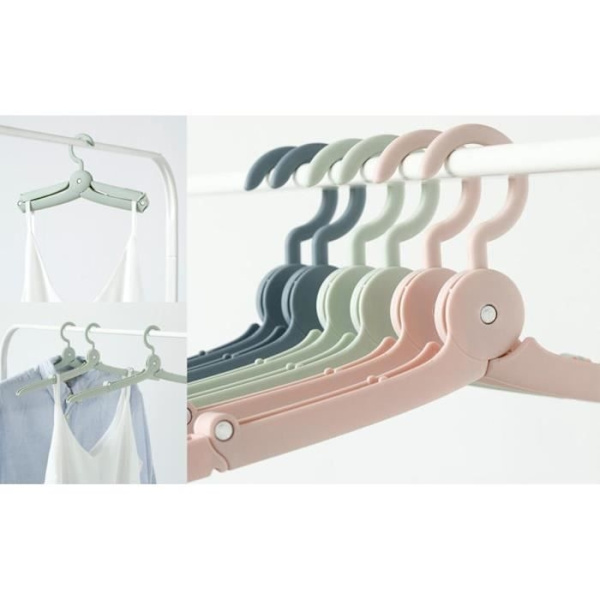 Vikbara Galgar - Ospecificerad - 3 Galgar - Halkfria - Kompakta - För Kläder pink, blue gray, green