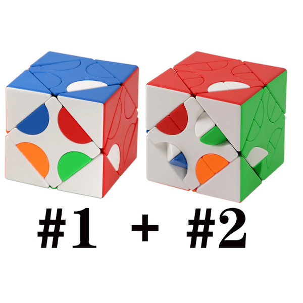 Skew Cube 3X3 Mixup Magiskt Pussel Stickerless 6 Sidor Hunyuan Vridande Cubo 1 2 3 Professionellt Pedagogiskt Leksaksspel Mxup Skew 1and2