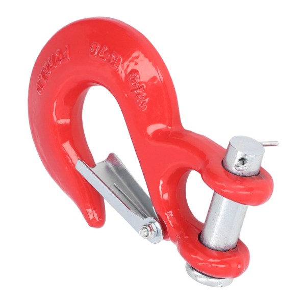 3/8-tommers Clevis Safety Hook Stål 18000lbs Limit Capacity Antirust for Port Off Road Rescue LiftingRød
