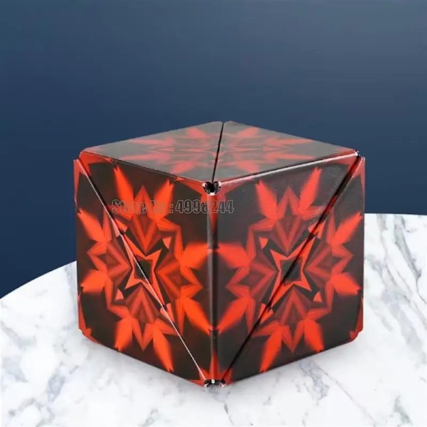 Föränderlig Magnetisk Magisk Kub För Barn Pussel Kub Antistress Leksak Vuxna Cubo Leksaker Förvandlas Till Över 70 Former red 2