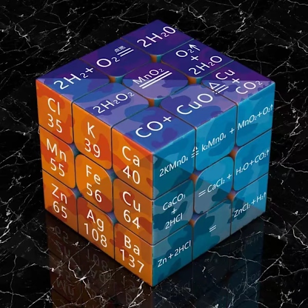 3X3X3 Magisk Puzzle Kub Matematik Kemi Element Kub Barnpresenter Pedagogiska Leksaker Kub 3X3 Magnetisk Educ Leksak D