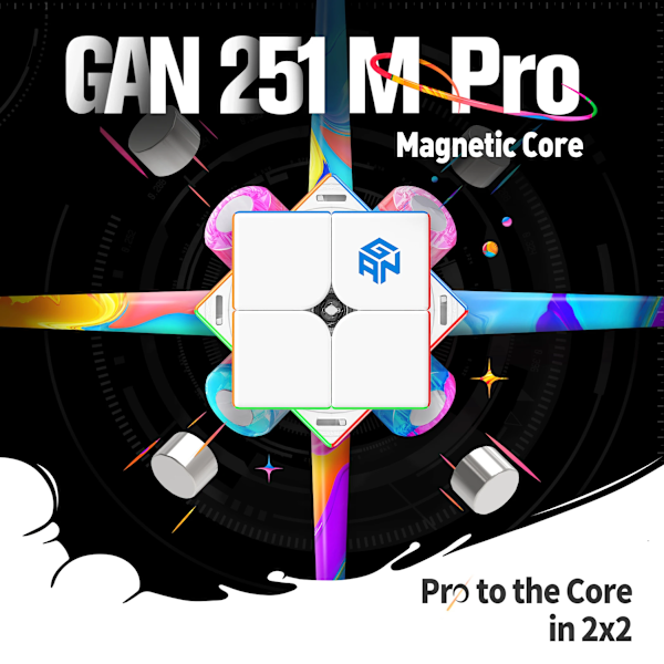[Picube] 251 M Pro Air Leap 2X2 Magnetisk Speed Cube Professionell kub 251M 2X2X2 Magnetisk Cubo Pussel 251 Magic Cubo 251M Leap Frosted