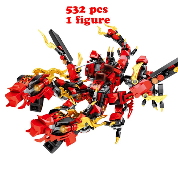 Ny spökninja-drakfartygsmodell byggklossar soldater figurer båt tegelstenar MOC kreativ expert leksaker för pojkar barn No Box 1 Figure(.103)