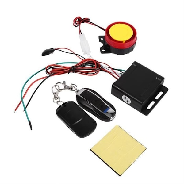 12V Larmsiren Säkerhet Stöldskydd Horn + 2 Fjärrkontroller för kompatibel med Motorcykel Cykel Scooter Abi