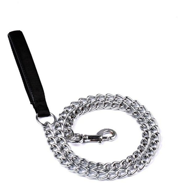 180 cm metall hundkoppel anti-bit kedja husdjurskoppel