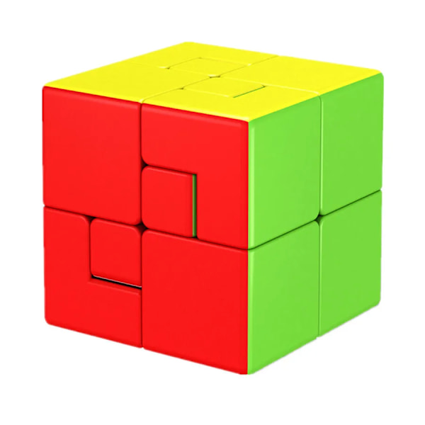 Docka 1 Docka 2 Magic Cube Stickerless Professionell Speed Puzzle Cubo Magico Leksaker Födelsedag Julklappar One Stickerless