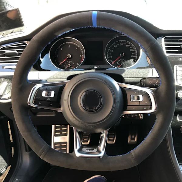 Cardak rattöverdrag i svart mockaläder för Volkswagen Golf 7 MK7 GTI R VW Polo Scirocco 2015 2016 Style 1