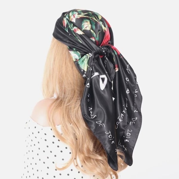 Dd2-10 90X90Cm Sidenscarf 90X90Cm, Lyxig Bandana, För Huvud Och Hår, Designermärke, Ny