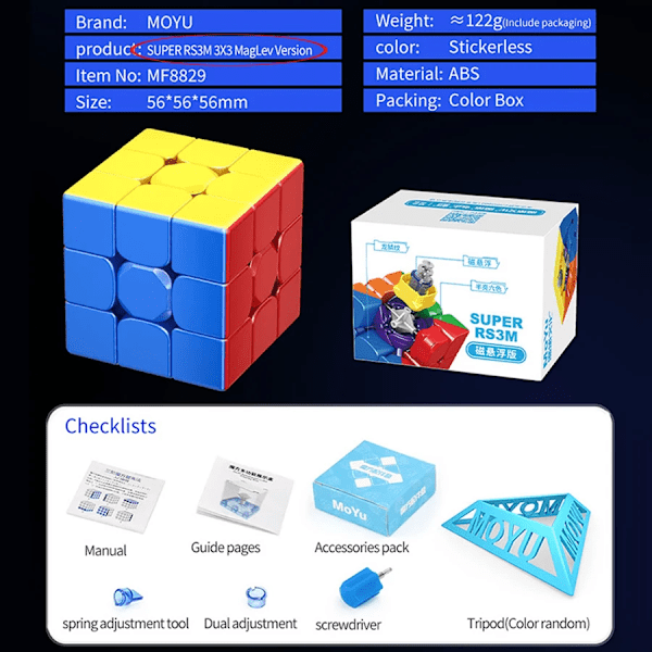 Magic Cube 큐브 Super Rs3M Maglev Magnet 3X3X3 Professionell Wca Tävlings Speeding Puzzle Cubing Ungersk 3X3 Cubo Magicos SuperRS3MBallCore