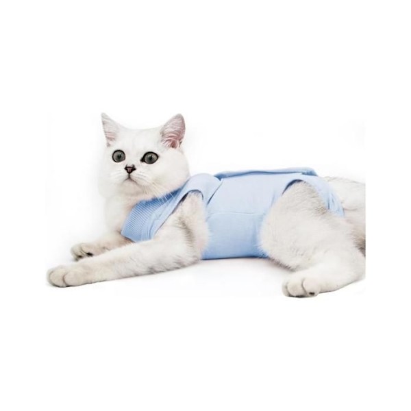 Kattdräkt Efter Operation Anti-slick Kläder (M, Blå)