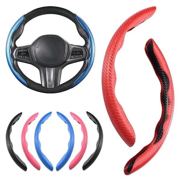 2 st kolfiber universal rattförstärkare, halkfria bilinredningstillbehör för bildekoration B Red 2pcs