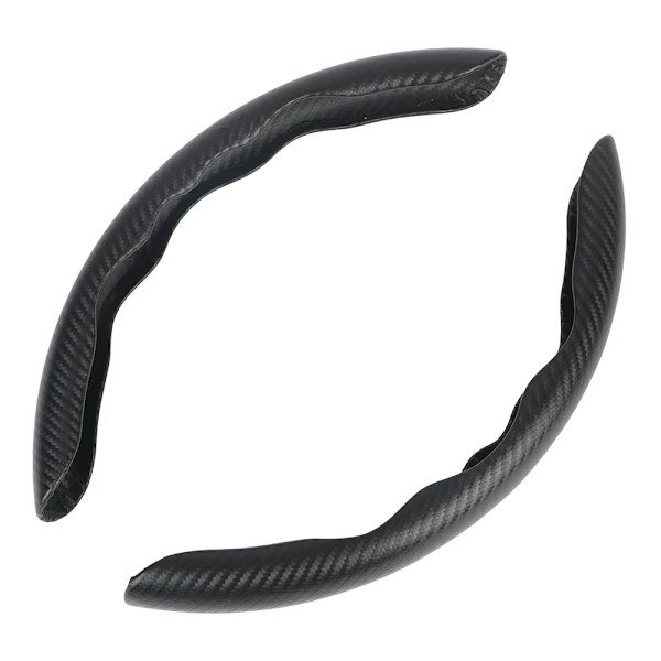 Mikrofiberläder kolfiberlook 1 par rattförstärkare bil interiör dekoration tillbehör universell black