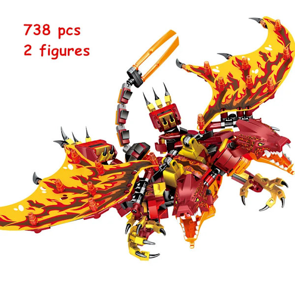 Ny spökninja-drakfartygsmodell byggklossar soldater figurer båt tegelstenar MOC kreativ expert leksaker för pojkar barn No Box 2 Figures(.101)