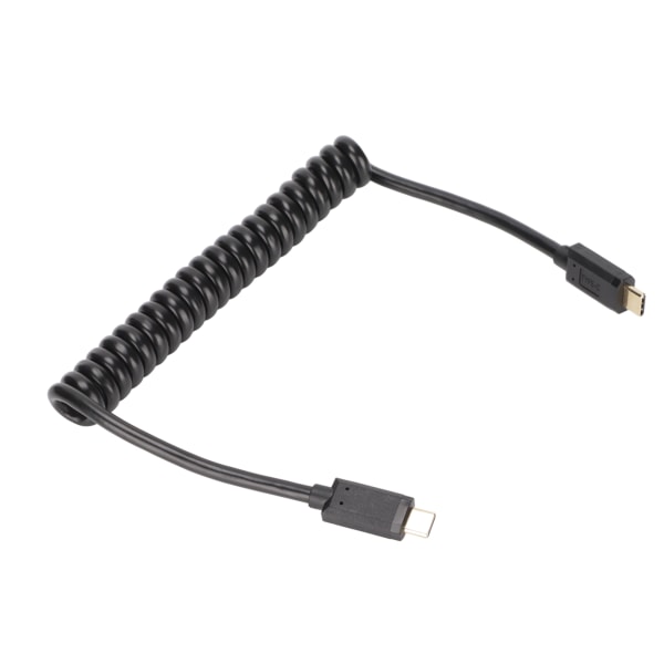 USB C-kabel USB C til USB C 14K 60hz 3A hurtiglading 10Gbps 1,2m spiralfjærdesign USB C-strømkabelHan rett til hann rett plugg