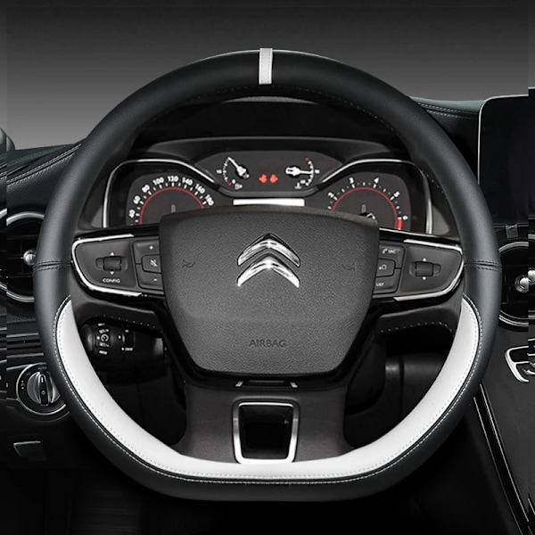 D-formad rattöverdrag för Citroën C3 II III 2009 - 2019 2020 C3 Aircross 2017 2018 2019 2020 2021 Berlingo 3 C4 Picasso 2 WHITE