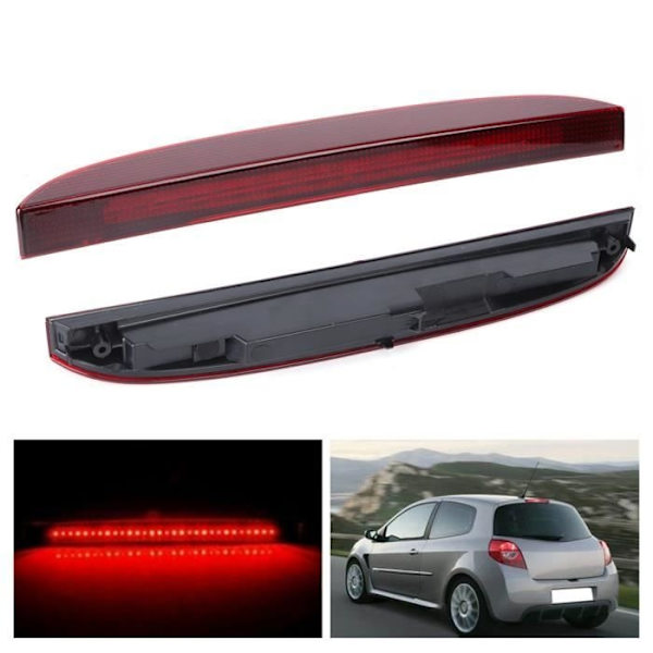 Bakre 3:e bromsljus Röd Led Hög Nivå för kompatibel med Renault Clio Ii 1998-2005 Yes4