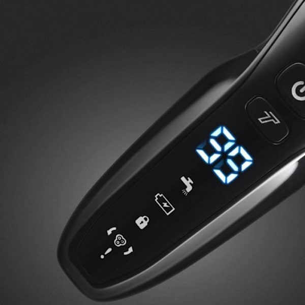 Wlisth Elektrisk Rakapparat för Män Våt och Torr Vattentät Elektrisk Rakhyvel Tre Huvuden Smart LCD-Display USB-Laddning black