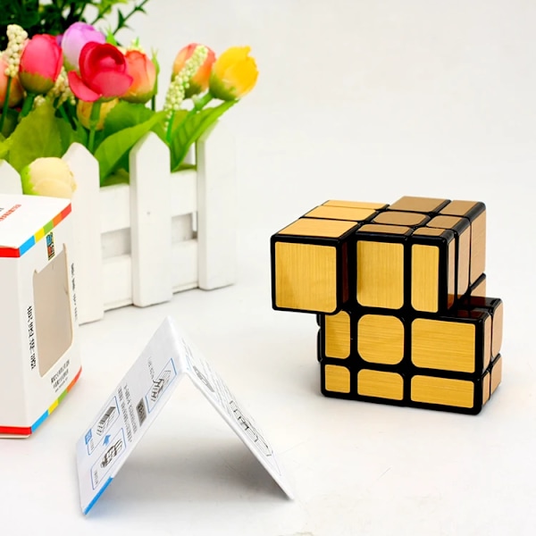 Mfjs Mirror Cube 3X3 Magic Speed Cube Stickerless Professionell Fidget Leksak Spegel 3X3 Cubo Magico Pussel mirror silver