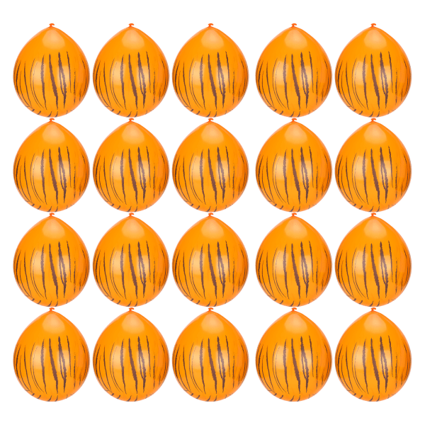 20 stk dyremønsterballonger runde lateksballonger dekorasjon til bursdag/festOrange for sebramønster
