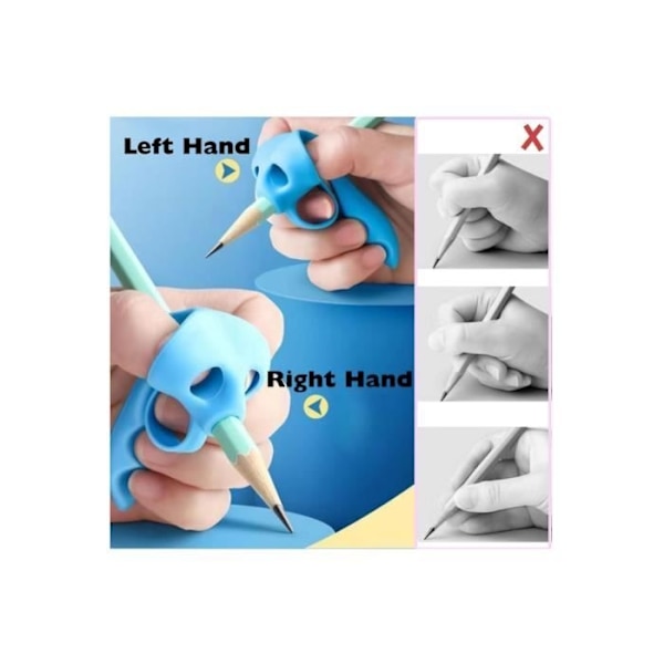 Pieces Skrivhjälp för barn, Silikon Finger Guide, Ergonomiskt Skrivhjälpmedel för barn för Höger- och Vänsterhänta Pennspetsar