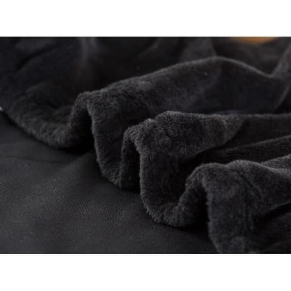Sammetssofföverdrag 2-sits 145-185 cm Elastisk Spandex Tjockt Sofföverdrag Svart Black