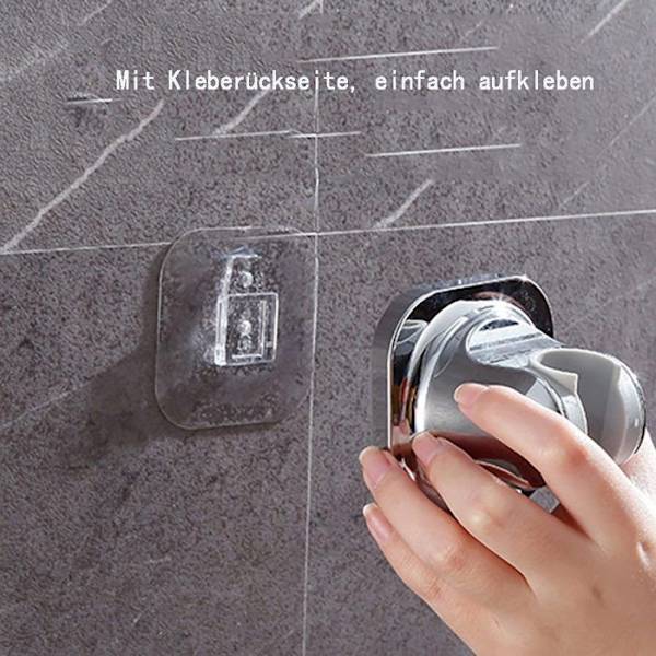 Badrumsblandare Duschfästen, Duschstänger, Duschmunstyckeshållare, Spikfri, Hålfri, Väggmonterad