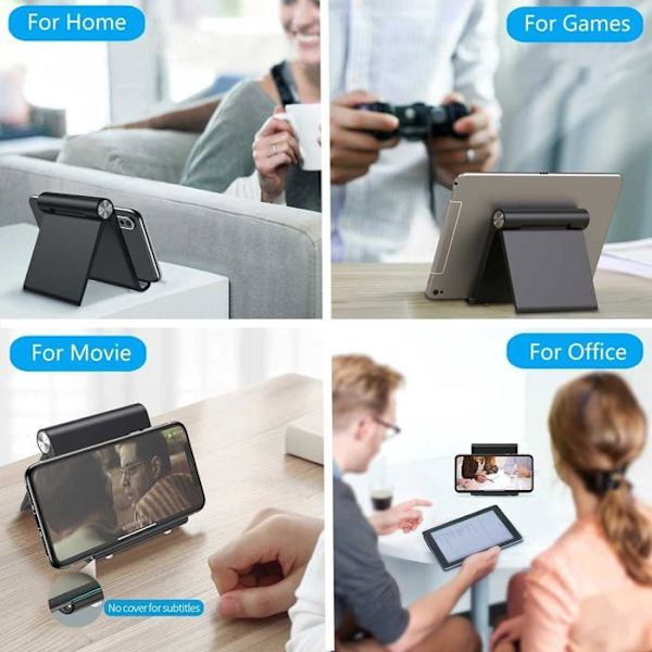 Bordsställ för telefon Smartphonehållare Bordsställ för mobiltelefon Smartphone-ställ Portabelt och enkelt