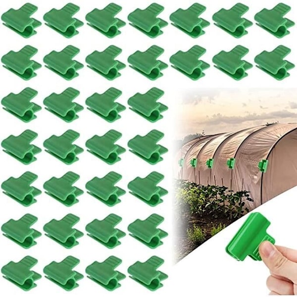 Trädgårdsslangklämmor, 35 st Växthusfilmklämmor, Skydd Rad Clip Hoop Plastnät Tunnel