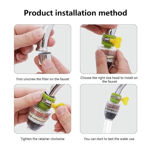 3 st Kranvattenfilter, 6 lager Aktivt kol Vattenkran, Aktivt kol Vattenreningspatron, Filter [65]