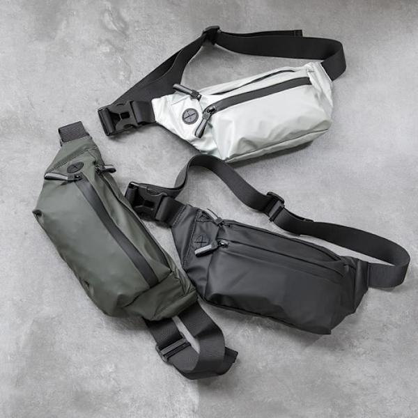 Midjeväska, Vattentät Herrmidjeväska, Mode Bröstväska, Utomhus Sport Crossbody Väska - Champagne-B Typ