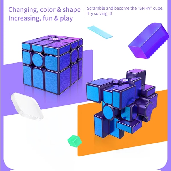 Mirror M Uv Cube 3X3 Magnetisk Magisk Speed Cube Professionell Gjuten Belagd 3X3 Mirror Cube Fidget Leksaker Cubo Magico Pussel mirror M UV
