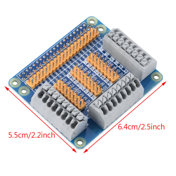 Multifunksjonelt GPIO-utvidelseskort med skruer og topper for Raspberry Pi 2 3 B