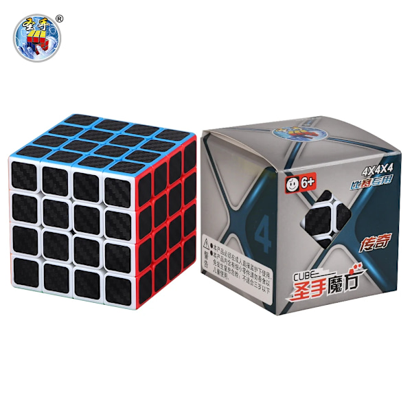 Sengso Speed Cube 2X2 3X3 4X4 5X5 Kolfiber Sticker Magic Cubo Rubick Profession Pussel Hög Kvalitet Barn Fidget Leksaker 4x4