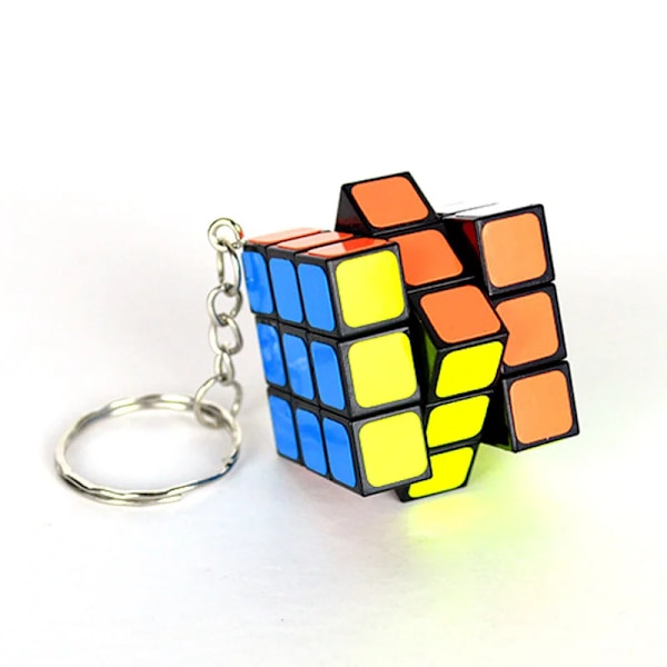 3 cm liten kub 3x3x3 mini speed magic cube för barn, tidig pedagogisk pusselkub, leksak, förskoleleksak, present till barn No key chain