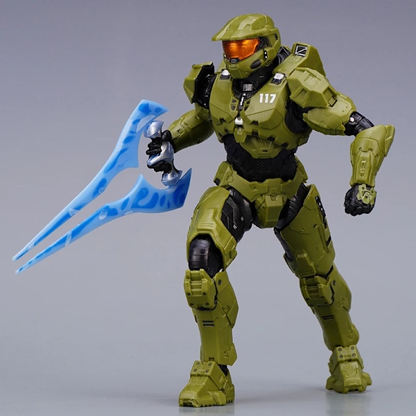 18 cm Halo Infinite Master Chief Mjolnir Mk VI 1/12 skala 17,5 cm 6 tum actionfigur VI Gen3 John117 samlarföremål leksaker A-with box 18CM