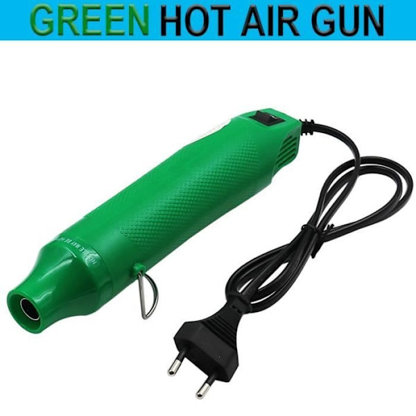 Grön - 300W Mini Elektrisk Värmepistol Mjuk Keramisk Värmepistol Lätt Handhållen Krympförpackning
