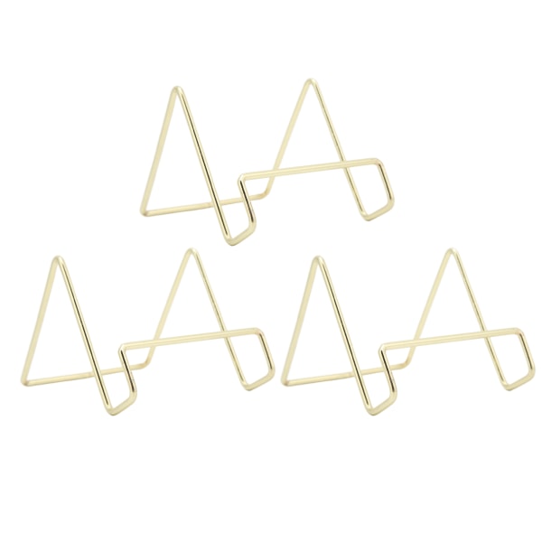 3 kpl lankalevyjalusta Kultainen Yksinkertainen tyylikäs geometrinen muotoilu Ruosteenkestävä lankalevyjalustatelineen maalaustelinenäyttö