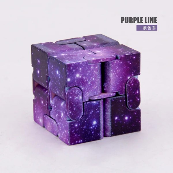 1 st Dekompressionsleksak Infinity Magic Cube för Vuxna Barn Fidget Leksaker Antistress Ångest Pussel Leksak deep purple