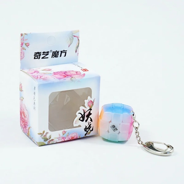 Jelly Color Magic Cube 2X2 3X3 4X4 5X5 Pyramid Nyckelring Speed Cube Pedagogisk Cubo Magico Pussel Leksak För Barn Present Keychain
