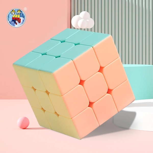 Sengso Speed Cube 2X2 3X3 4X4 5X5 Macaron-serie Stickerless Magic Cubo Rubick Profession Pussel Högkvalitativa Fidget Leksaker för Barn 2x2