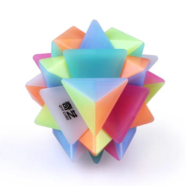 Jelly Color Magic Cube 2X2 3X3 4X4 5X5 Pyramid Nyckelring Speed Cube Pedagogisk Cubo Magico Pussel Leksak För Barn Present Axis