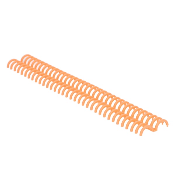 10Pcs Binding Coils 34 Holes Polypropylene Wear Resistant Binding Spines for Stationery Orange