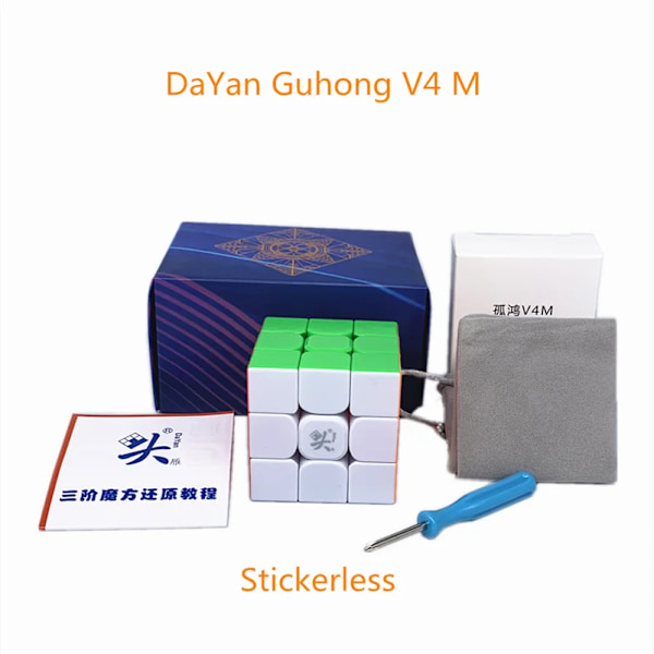Dayan Guhong V4 M 3X3X3 Magnetisk Kub Dayan V3M 3X3X3 Speed Cube Professionell Magisk Kub Pussel Kub Spel Kub Pedagogiska Leksaker V4M Stickerless