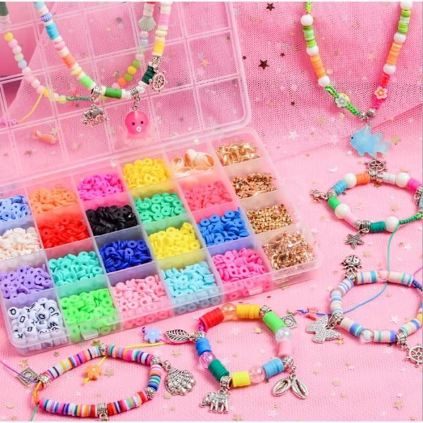 Barnpärlor, DIY Pärlarmband Set Barn Pärlhalsband För Alfabet Ponny, Smyckestillverkningssats Konst Hantverk Multicolored