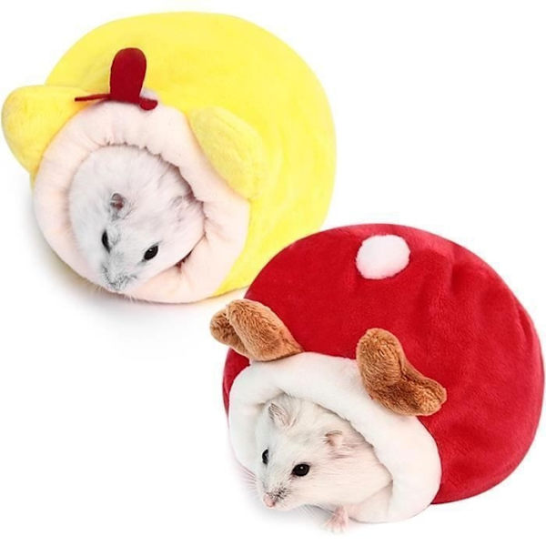 Pieces Mini Hamster Säng, Marsvinssängar För Små Djur, Tecknad Djurform, Varm Sovsäng